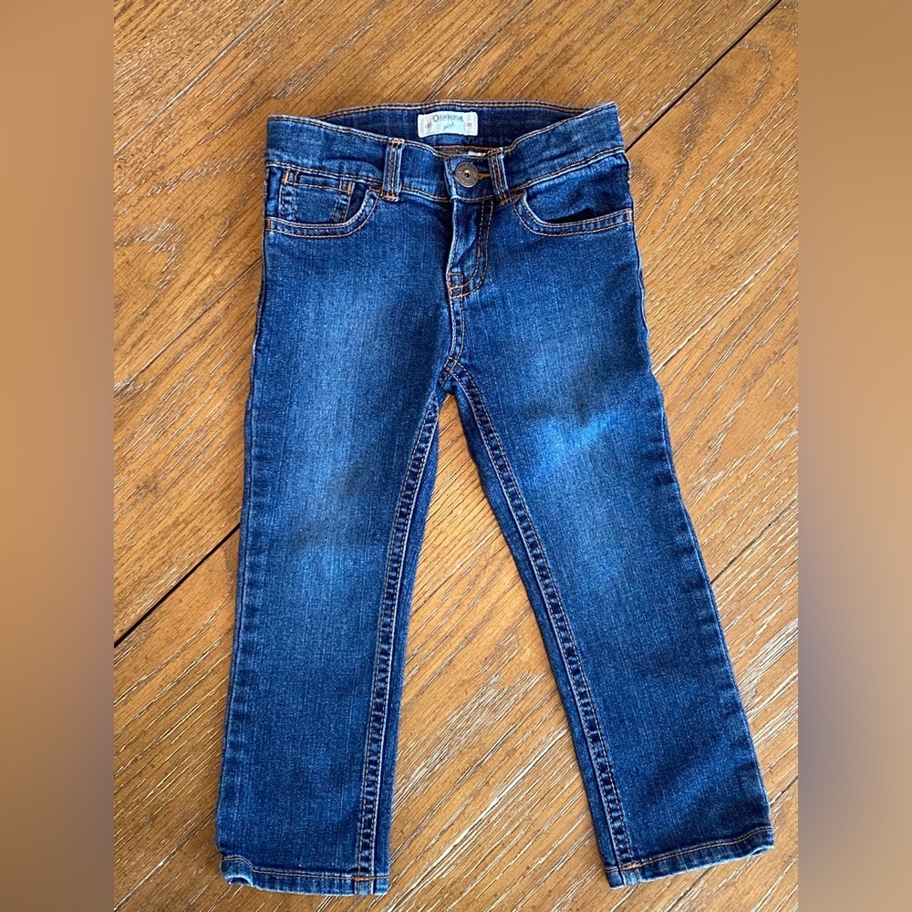 OshKosh B'gosh Toddler Girls Blue Denim Pants 3T